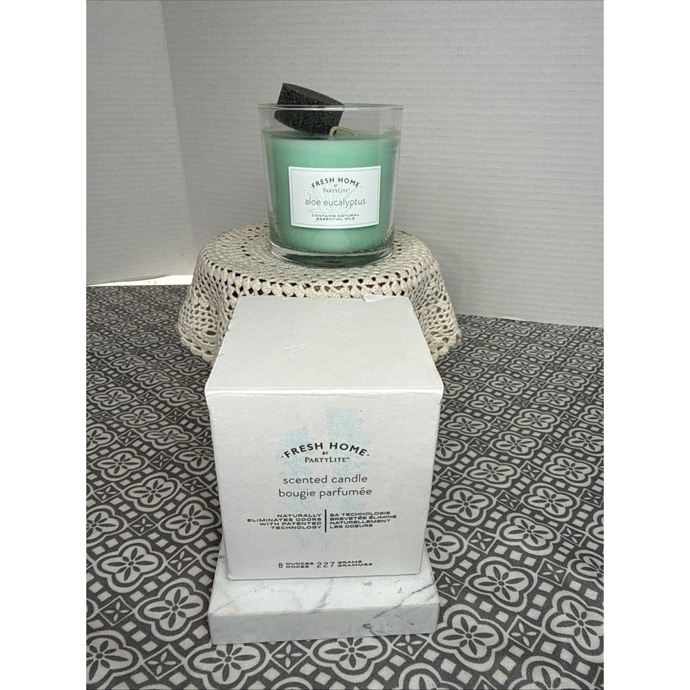 Partylite Fresh Home -- Aloe Eucalyptus Jar Candle -- RETIRED